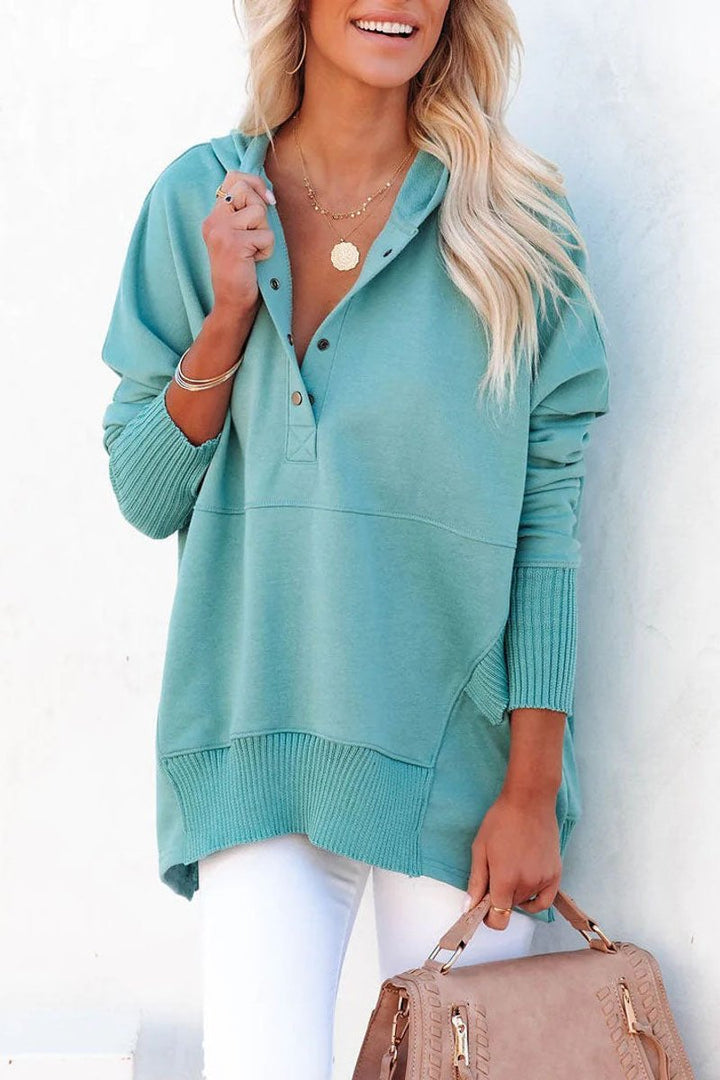 Rosie | Women's Longline Hooded Drawstring Tunic Sweatshirt