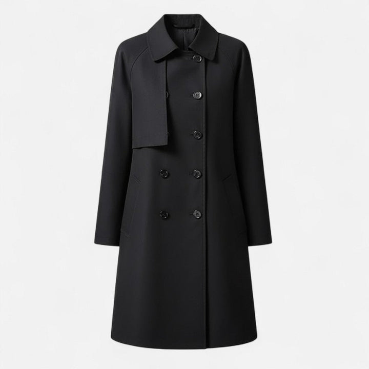 Emily | Women's Mid-Length Wool-Blend Double-Breasted Trench Coat