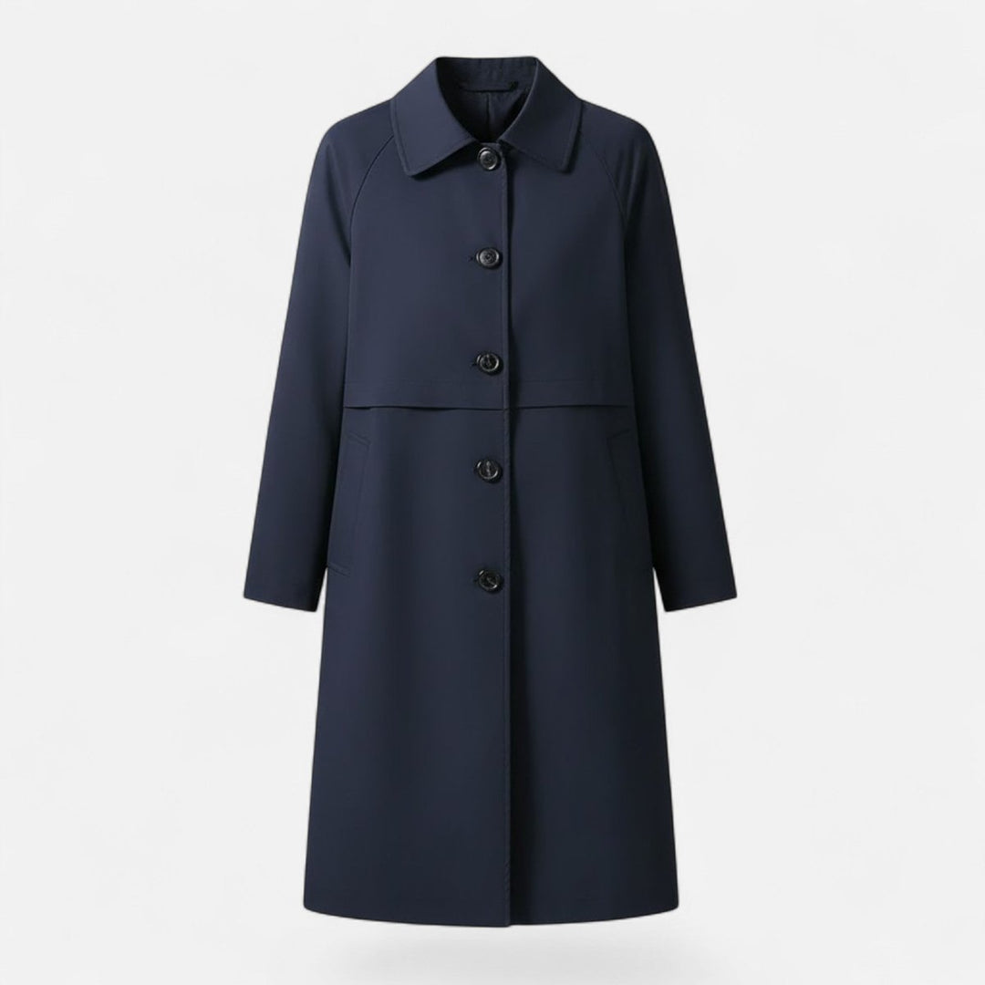 Emily | Women's Mid-Length Wool-Blend Double-Breasted Trench Coat