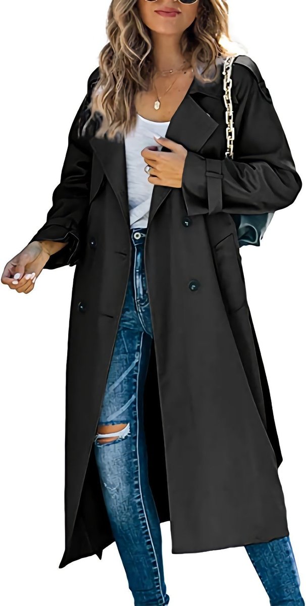 Olivia | Women's Oversized Double-Breasted Belted Longline Trench Coat