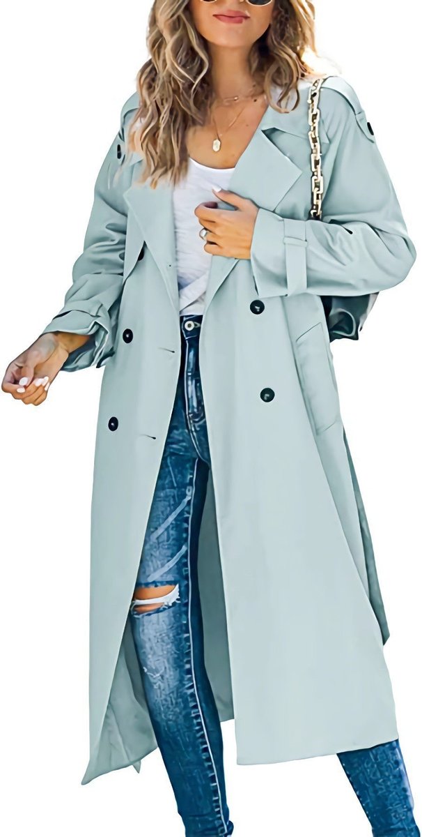 Olivia | Women's Oversized Double-Breasted Belted Longline Trench Coat