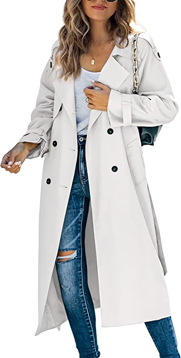 Olivia | Women's Oversized Double-Breasted Belted Longline Trench Coat