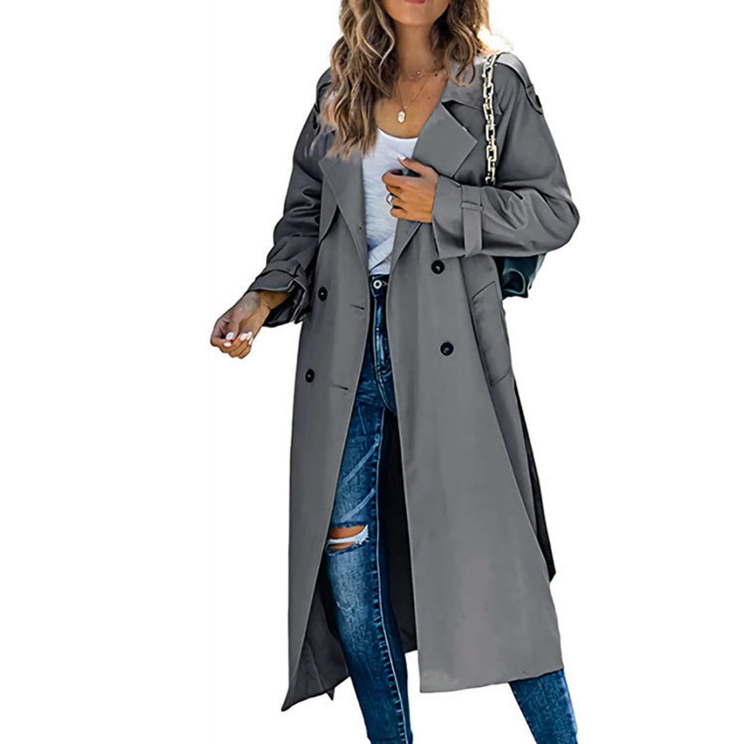 Olivia | Women's Oversized Double-Breasted Belted Longline Trench Coat