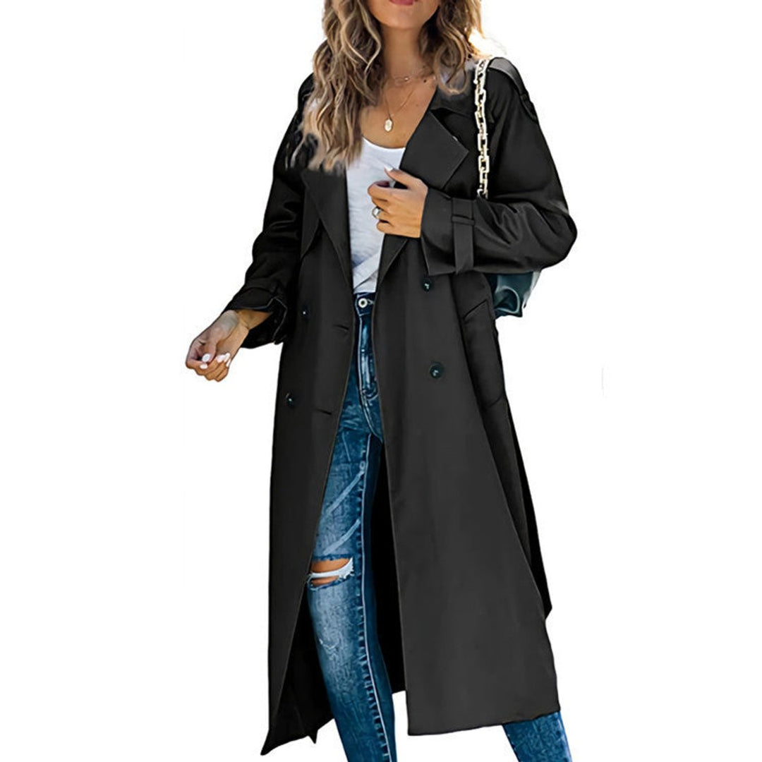 Olivia | Women's Oversized Double-Breasted Belted Longline Trench Coat