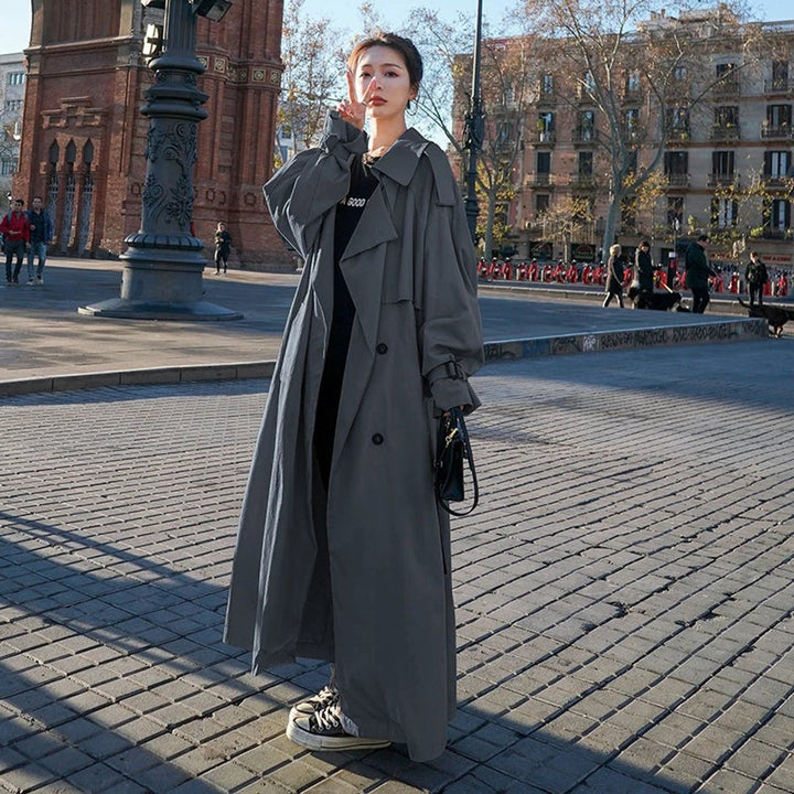 Emily | Women's Oversized Double-Breasted Longline Trench Coat