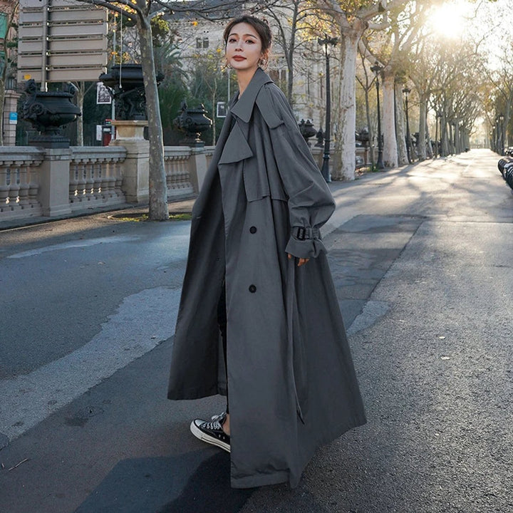 Emily | Women's Oversized Double-Breasted Longline Trench Coat