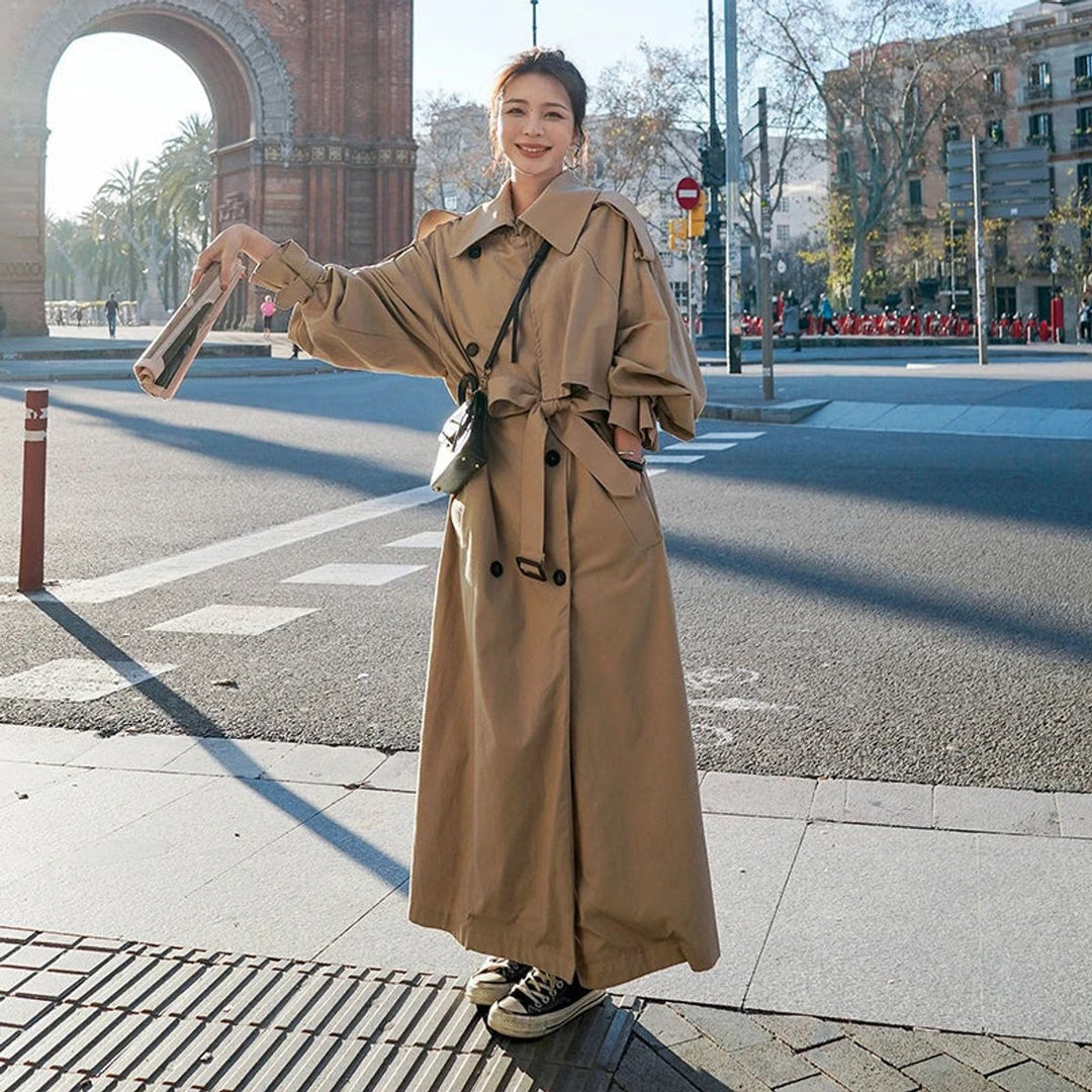 Emily | Women's Oversized Double-Breasted Longline Trench Coat