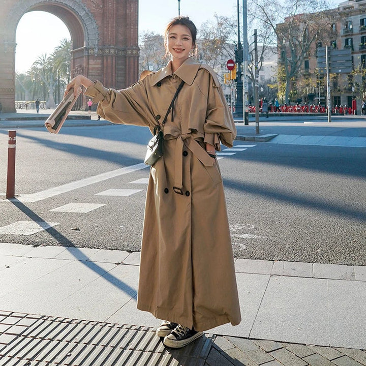 Emily | Women's Oversized Double-Breasted Longline Trench Coat