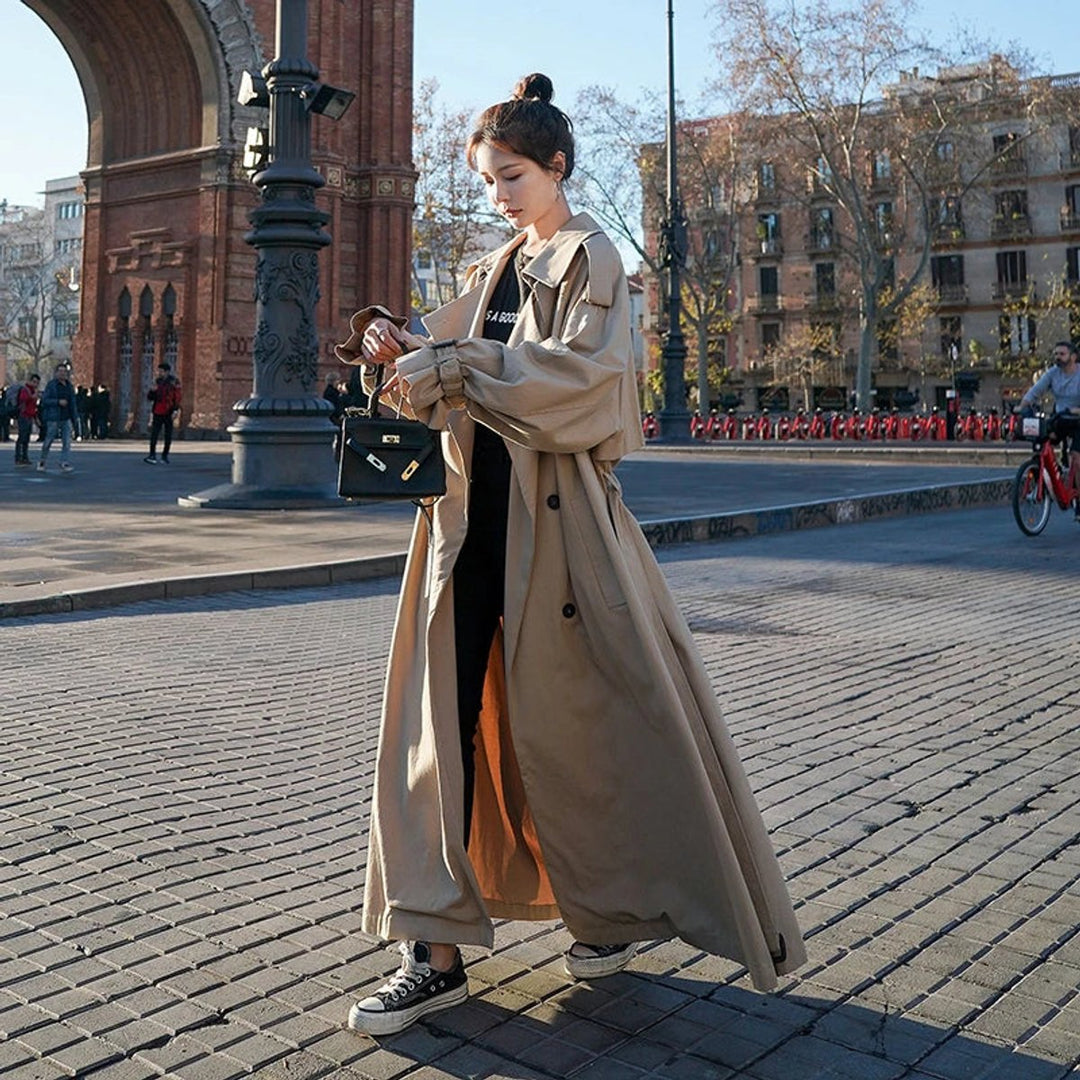 Emily | Women's Oversized Double-Breasted Longline Trench Coat