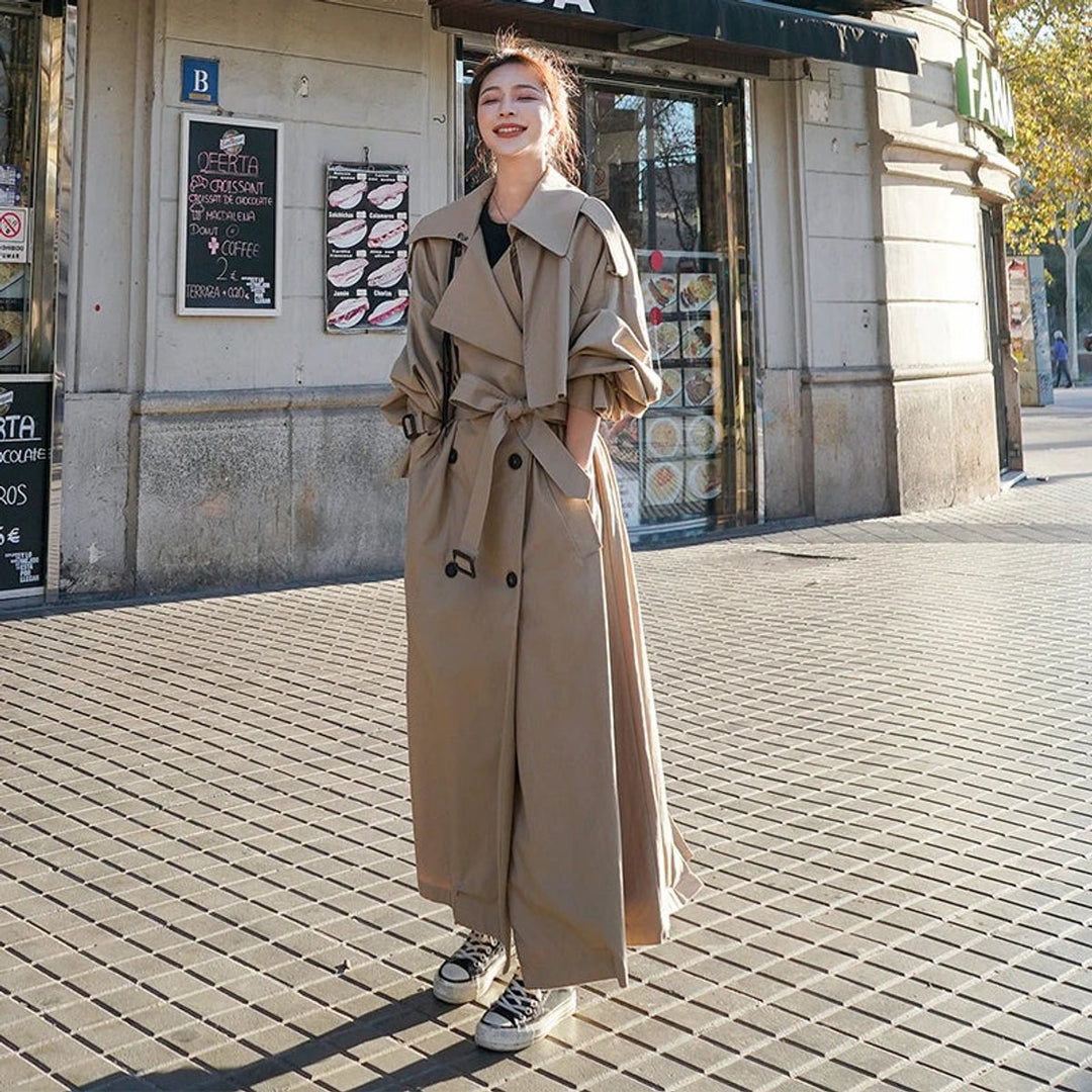 Emily | Women's Oversized Double-Breasted Longline Trench Coat