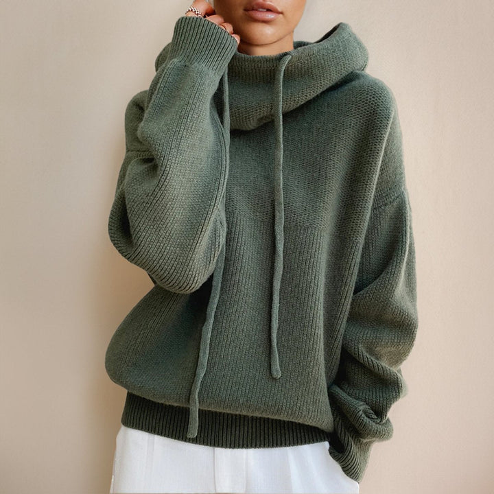 Willow | Women's Oversized Merino Wool Hooded Turtleneck Sweater