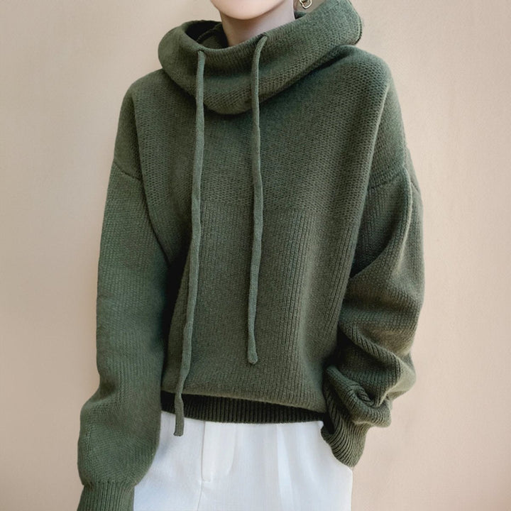 Willow | Women's Oversized Merino Wool Hooded Turtleneck Sweater