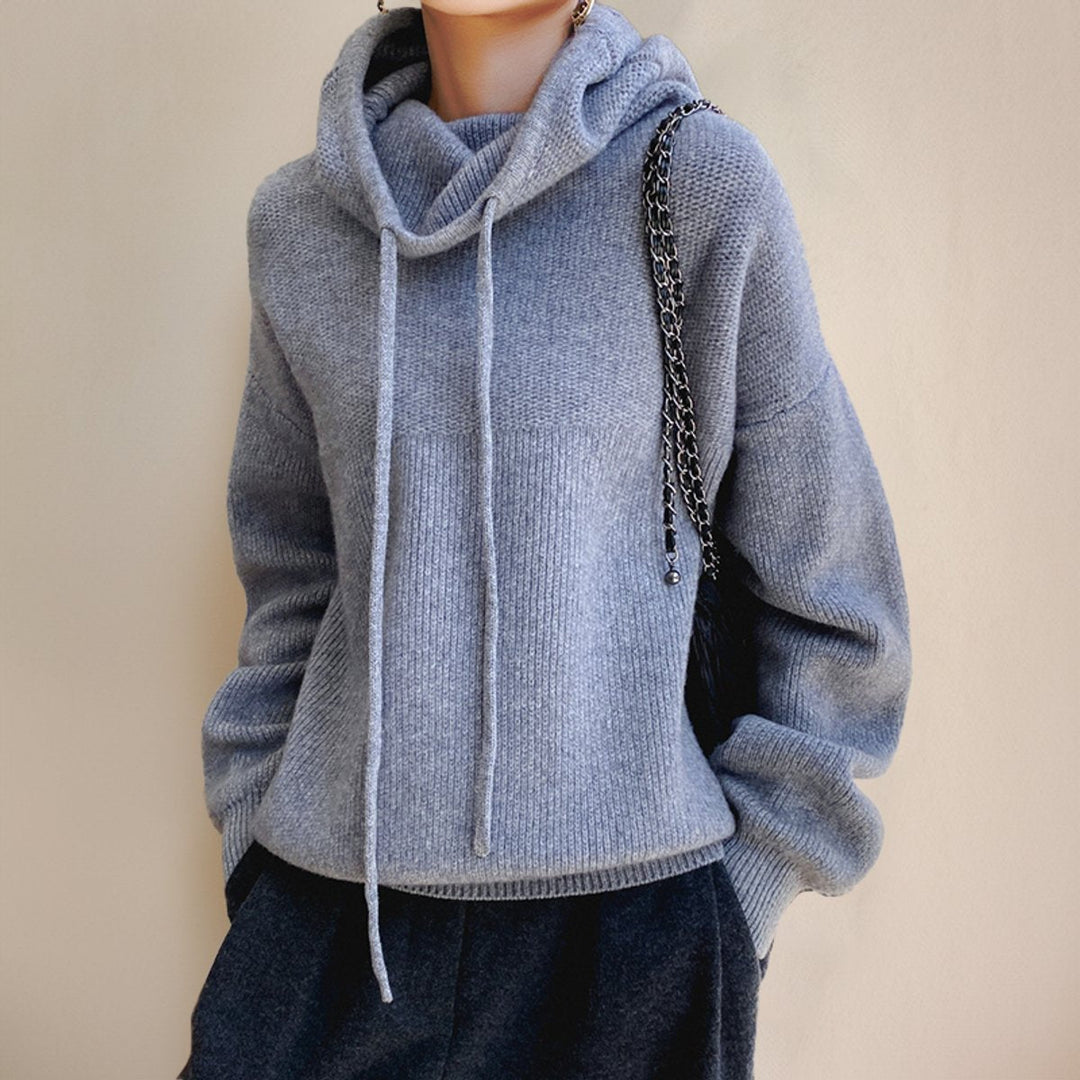 Willow | Women's Oversized Merino Wool Hooded Turtleneck Sweater