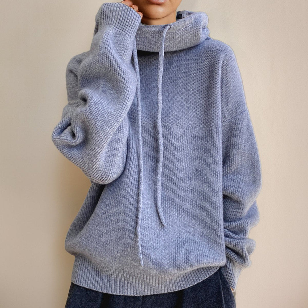 Willow | Women's Oversized Merino Wool Hooded Turtleneck Sweater