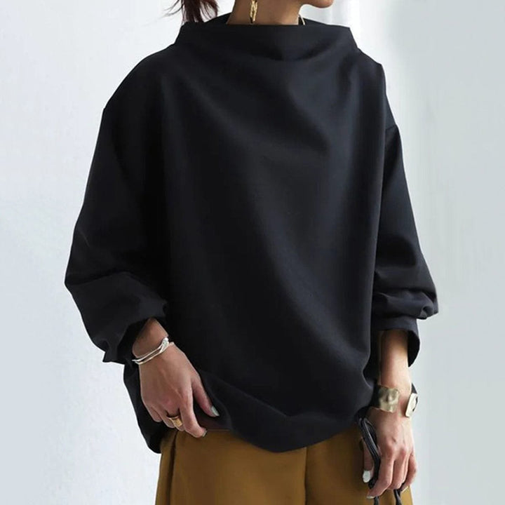 Scarlett | Women's Oversized Mock Neck Knit Sweater Top Long Sleeve