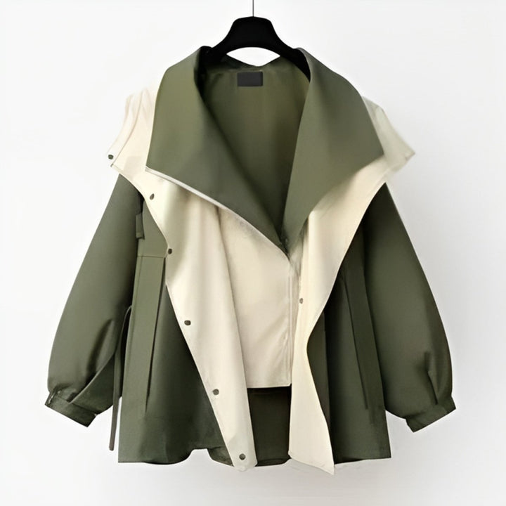 Mia | Women's Oversized Waterproof Windproof Trench Coat Dual-Collar