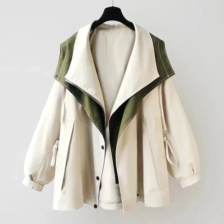 Mia | Women's Oversized Waterproof Windproof Trench Coat Dual-Collar