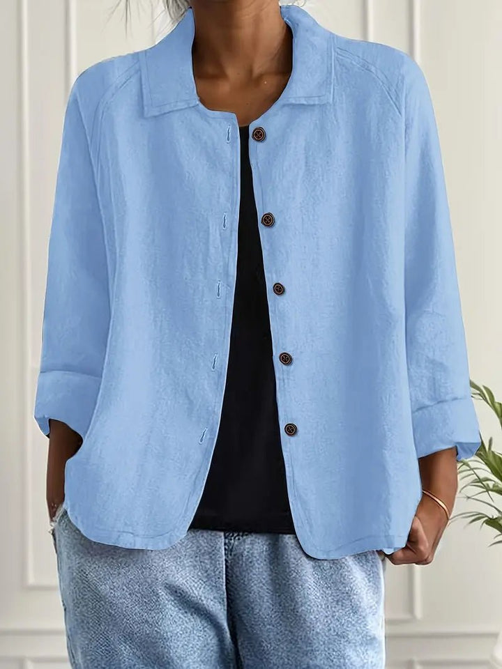 Willow | Women's Relaxed-Fit Collared Button-Front Long-Sleeve Shirt Jacket
