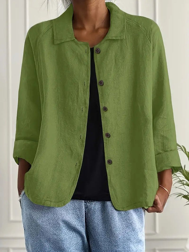 Willow | Women's Relaxed-Fit Collared Button-Front Long-Sleeve Shirt Jacket