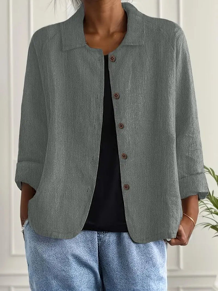 Willow | Women's Relaxed-Fit Collared Button-Front Long-Sleeve Shirt Jacket