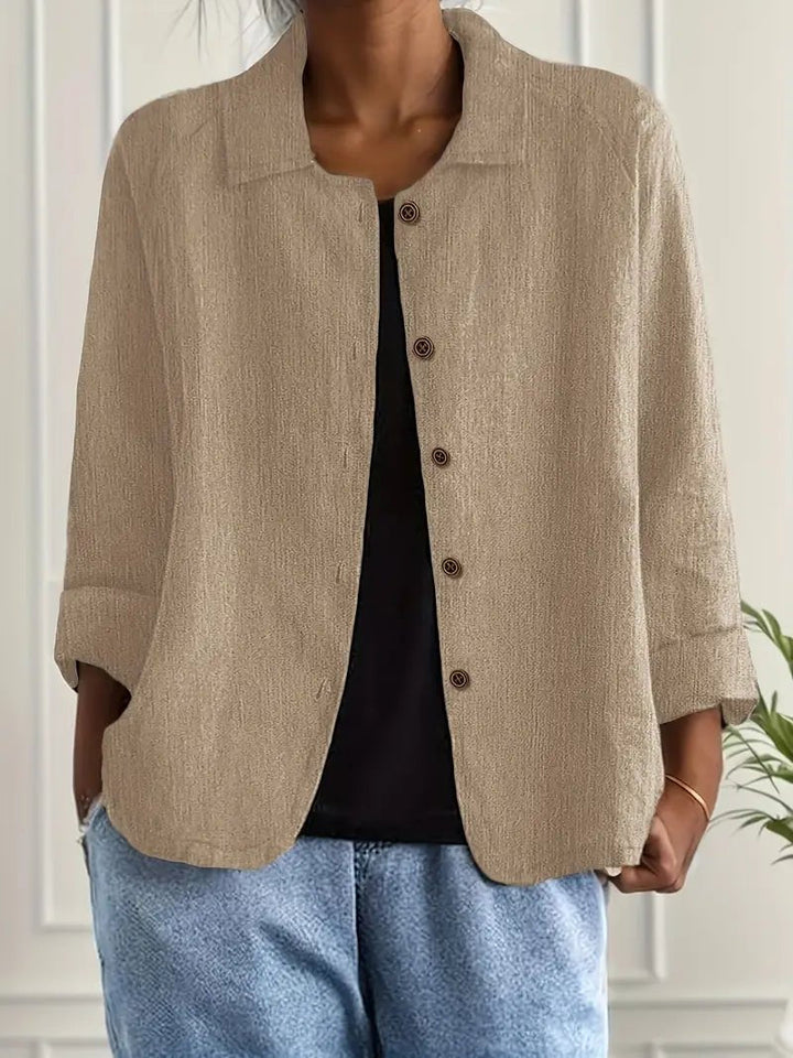 Willow | Women's Relaxed-Fit Collared Button-Front Long-Sleeve Shirt Jacket
