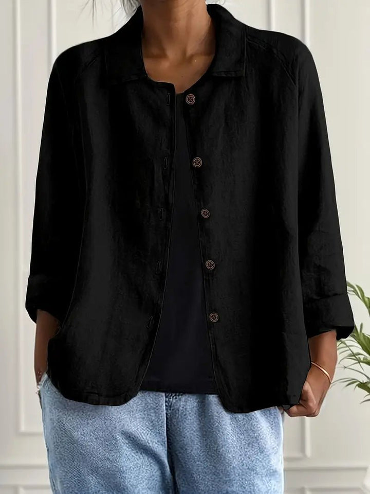 Willow | Women's Relaxed-Fit Collared Button-Front Long-Sleeve Shirt Jacket