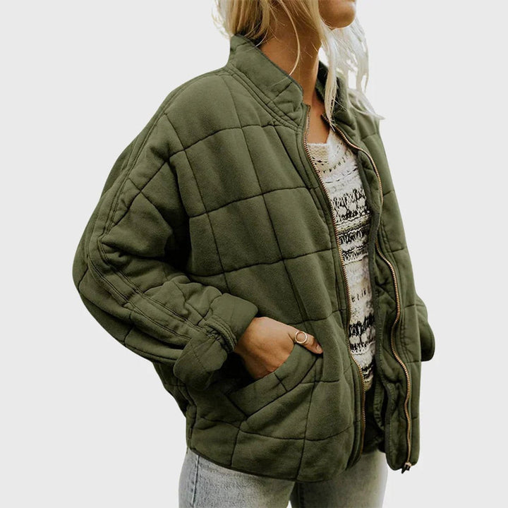 Isla | Women's Relaxed-Fit Diamond Quilted Zip-Up Jacket