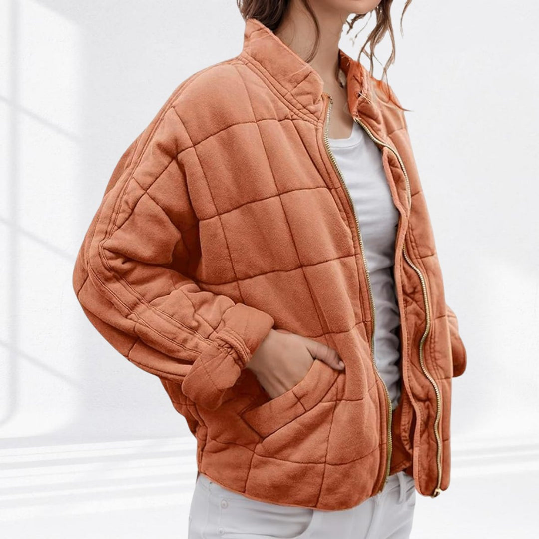Isla | Women's Relaxed-Fit Diamond Quilted Zip-Up Jacket
