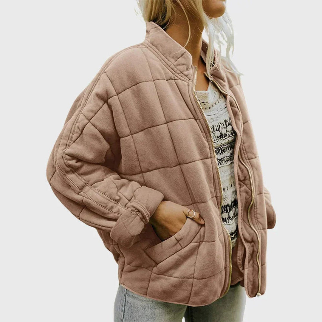 Isla | Women's Relaxed-Fit Diamond Quilted Zip-Up Jacket