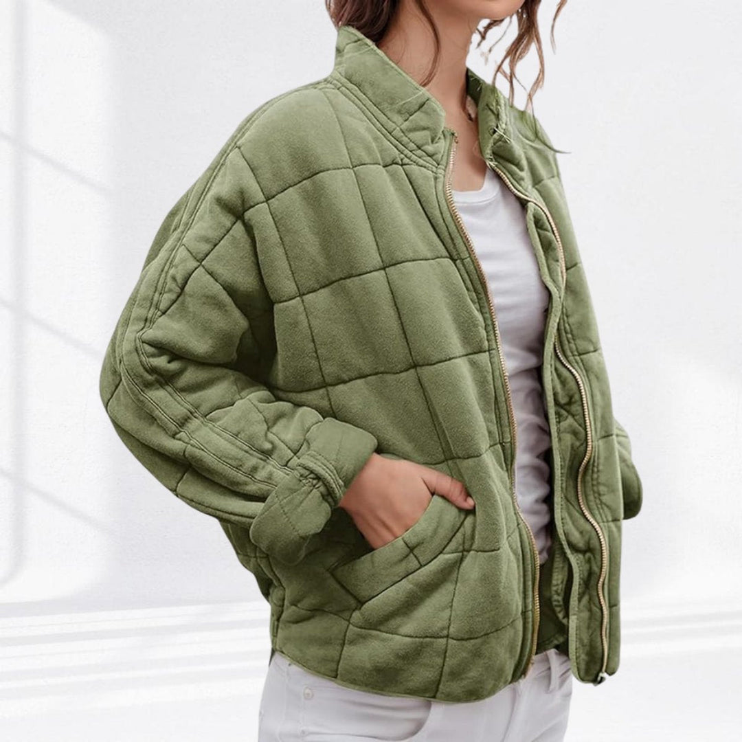 Isla | Women's Relaxed-Fit Diamond Quilted Zip-Up Jacket