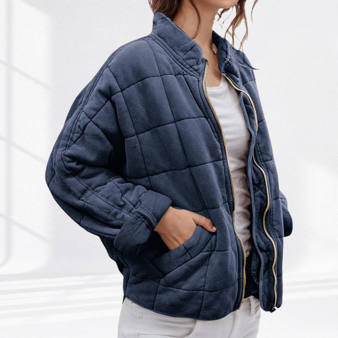 Isla | Women's Relaxed-Fit Diamond Quilted Zip-Up Jacket