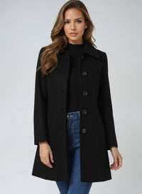 Lily | Women's Single-Breasted Structured Midi Winter Coat