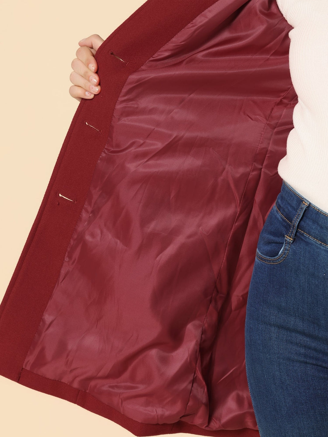 Lily | Women's Single-Breasted Structured Midi Winter Coat