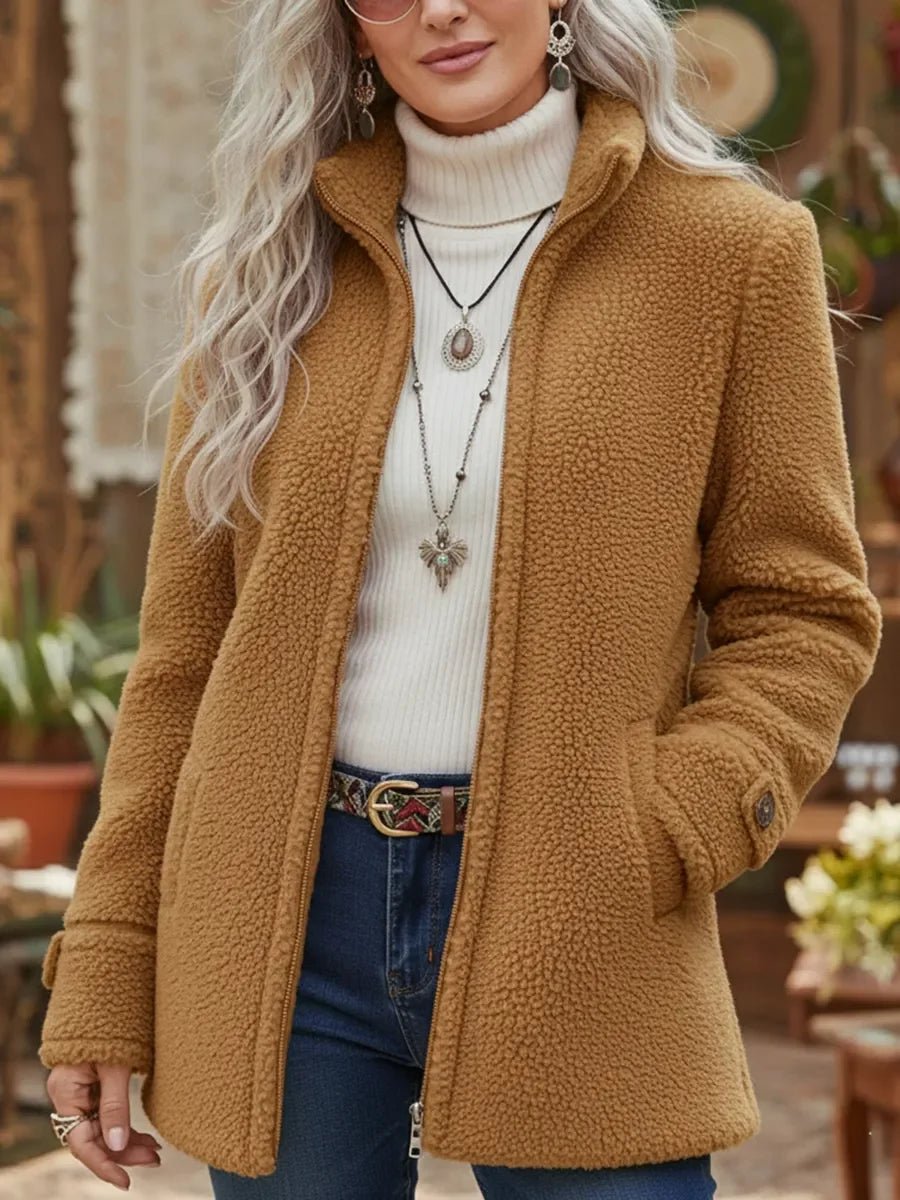 Willow | Women's Teddy Fleece Full-Zip Stand-Collar Coat