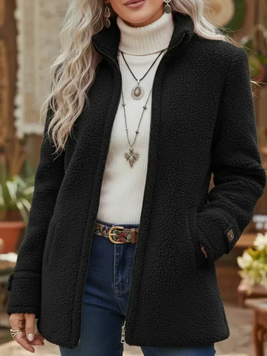 Willow | Women's Teddy Fleece Full-Zip Stand-Collar Coat