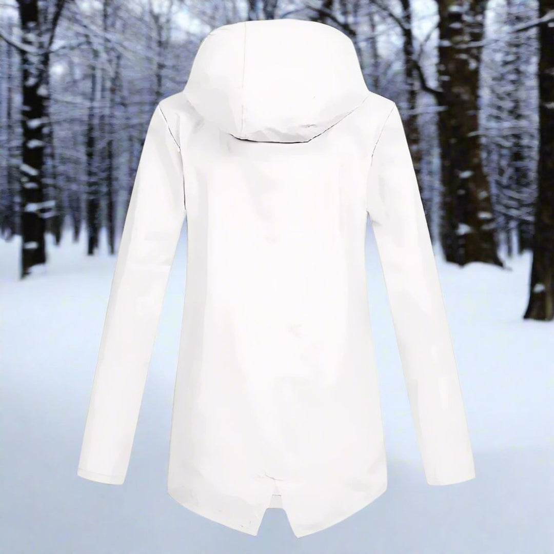 Freya | Women's Waterproof Hooded Rain Jacket Zip-Up Adjustable Cuffs Pockets