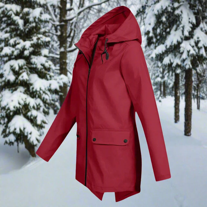 Freya | Women's Waterproof Hooded Rain Jacket Zip-Up Adjustable Cuffs Pockets