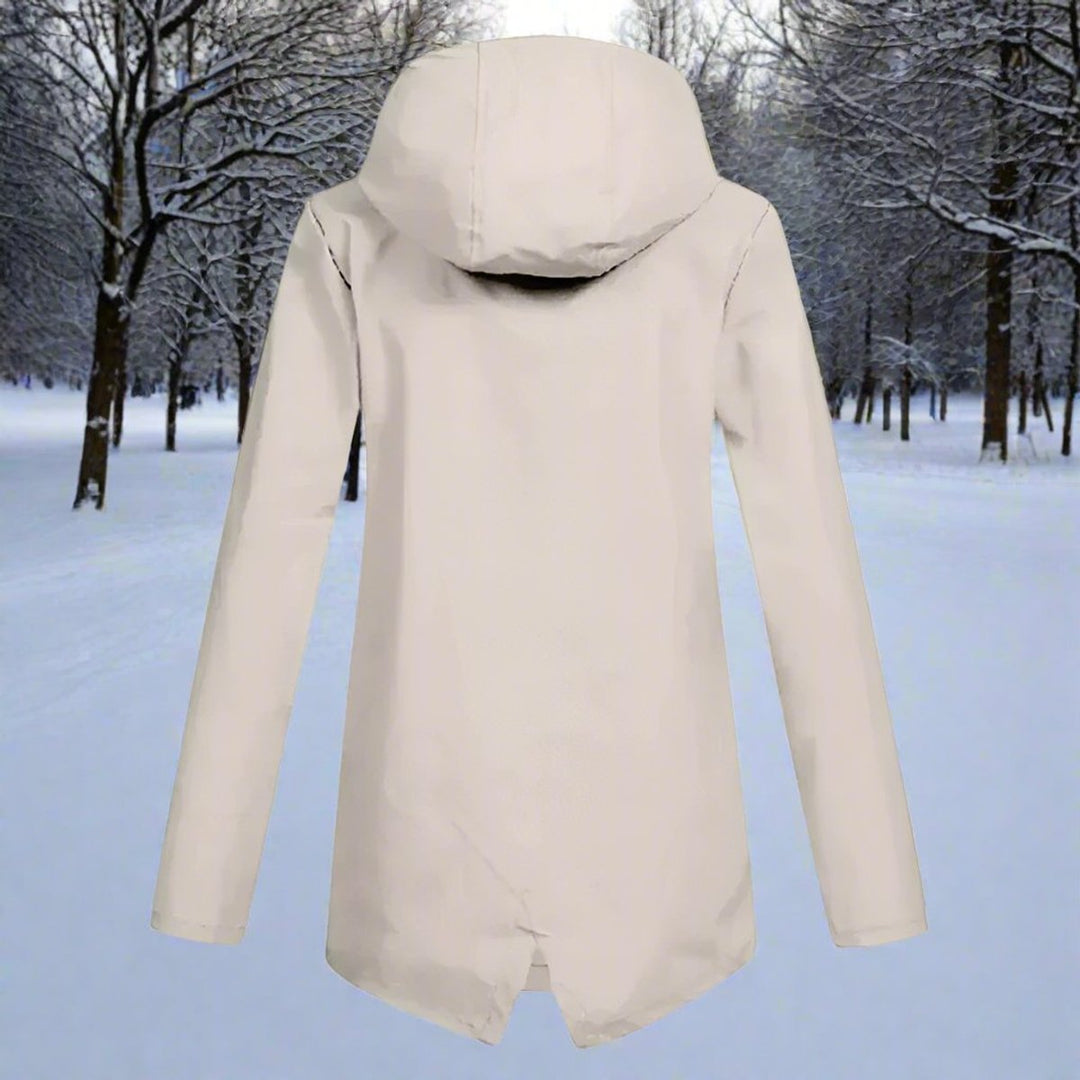 Freya | Women's Waterproof Hooded Rain Jacket Zip-Up Adjustable Cuffs Pockets