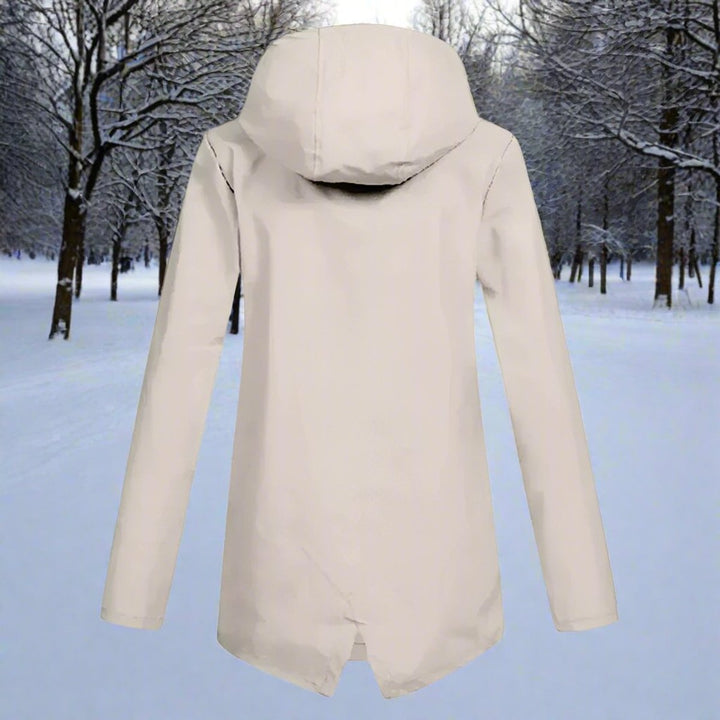 Freya | Women's Waterproof Hooded Rain Jacket Zip-Up Adjustable Cuffs Pockets