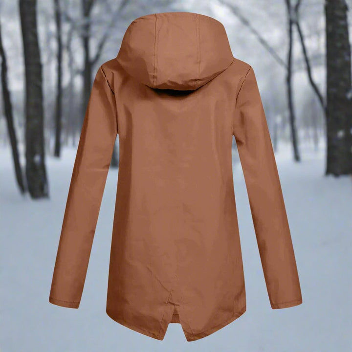 Freya | Women's Waterproof Hooded Rain Jacket Zip-Up Adjustable Cuffs Pockets
