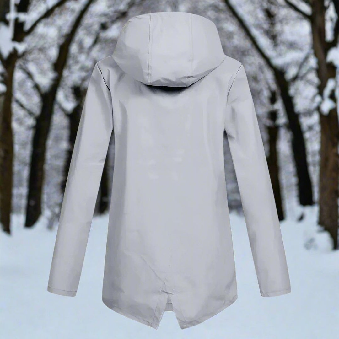 Freya | Women's Waterproof Hooded Rain Jacket Zip-Up Adjustable Cuffs Pockets