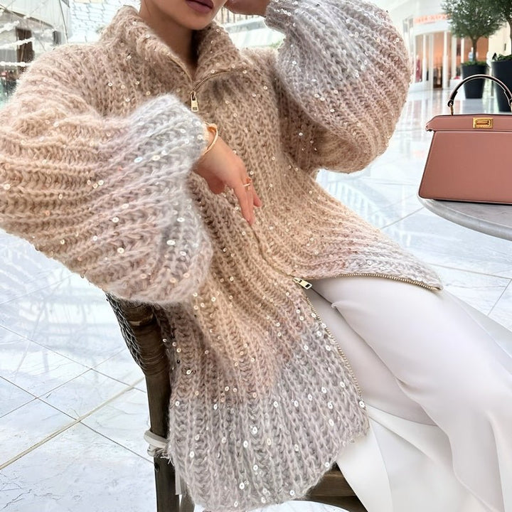 Lilly™ - Glittering Silk Cardigan